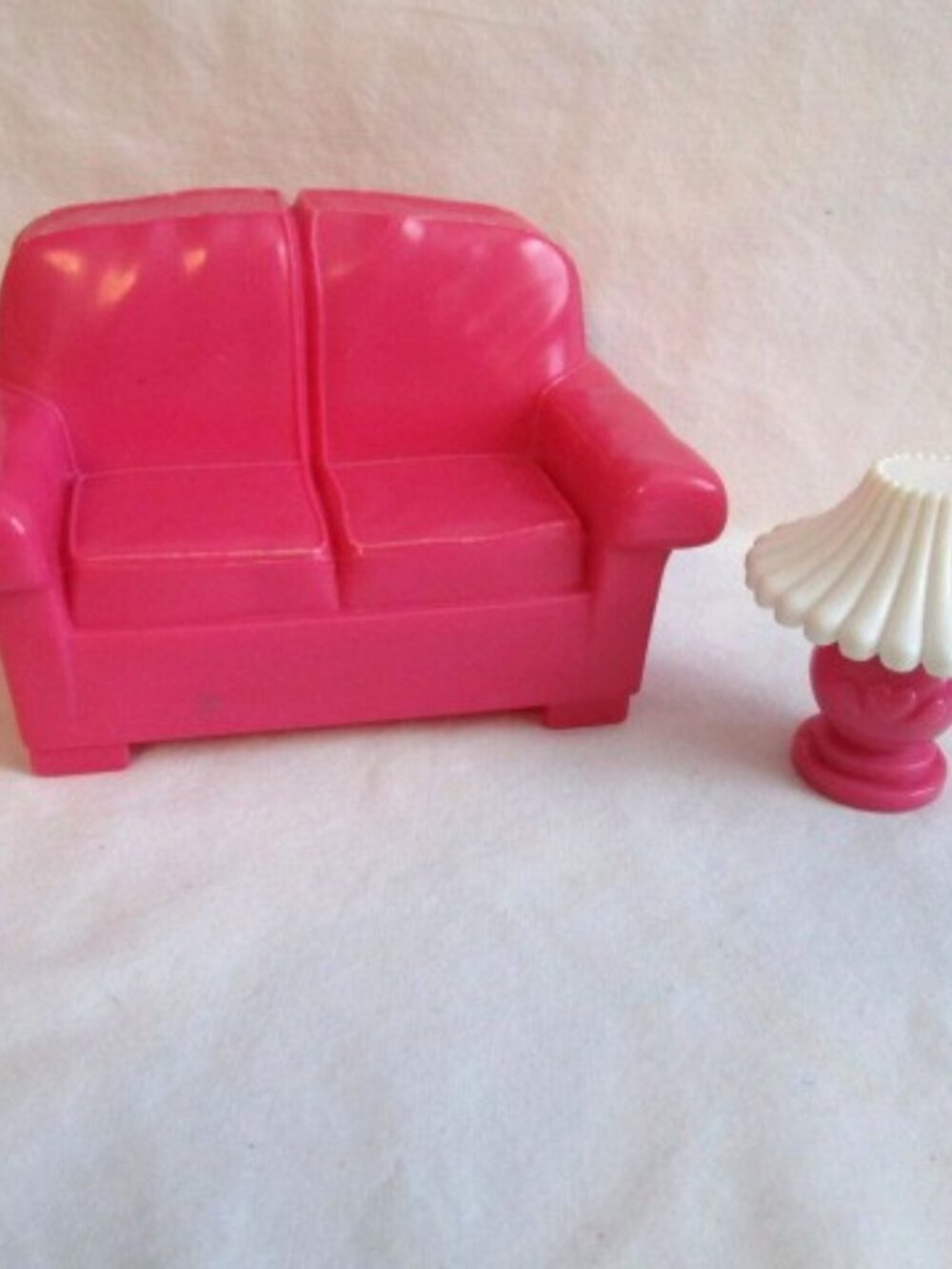 Vintage Fisher Price Loving Family Sofa & Lamp